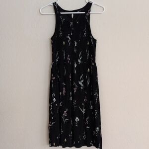 Reitmans Floral Black Sleeveless Tank Dress - Size M